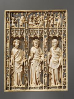 Openwork panel (possibly fragment of the binding of a book or fragment of a diptych), 2 registers (plaque ajourée) (Front)