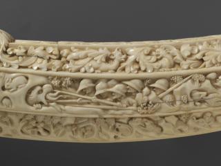 Hunting horn (oliphant) (Detail, side 1)