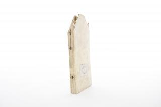 Gabled triptych, 3 registers (colonnettes) (Side, closed)