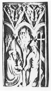 Writing tablet, 1 register, 1 full and two half arches across (frise d'arcatures; plaquette; tablette à écrire); reused as a pax (baiser de paix) (Front)