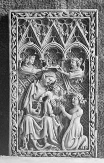Wing, right (fragment of a diptych), 1 register, 3 arches across (plaquette; frise d'arcatures) (Front)