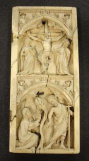 Wing, right (fragment of a diptych), 2 registers, 1 arch across (Front)