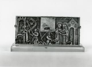 Panel (fragment of a casket; front), 1 register (coffret) (Front)