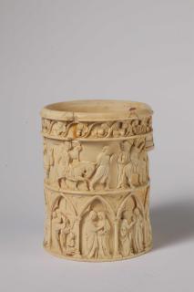 Pyxis, 2 registers, with arches (pyxide; frise d'arcatures; colonnettes) (Side)