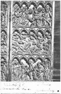 Diptych, 3 registers, 5 arches across (frise d'arcatures) (Front, detail)