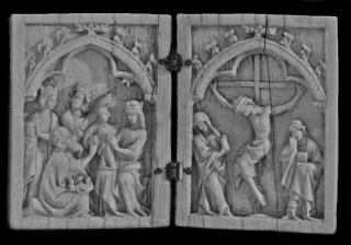Diptych, 1 register, 1 arch across (plaquettes) (Front)