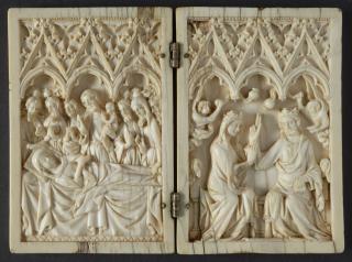 Diptych, 1 register, 3 arches across (plaquettes; frise d'arcatures) (Front)