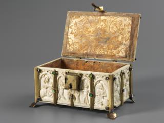 Casket (coffret; frise d'arcatures) (Front, open)