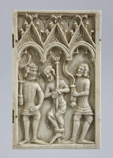 Wing, right (fragment of a diptych), 1 register, 3 arches across (plaquette; frise d'arcatures) (Front)