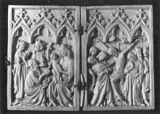 Diptych, 1 register, 3 arches across (plaquettes; frise d'arcatures) (Front)