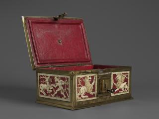 Casket (coffret), with openwork panels (plaques ajourées) (Body, front, open)
