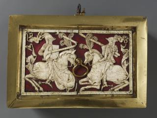 Casket (coffret), with openwork panels (plaques ajourées) (Lid)