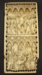 Wing, right (fragment of a diptych), 2 registers, 5 arches across (frise d'arcatures) (Front)