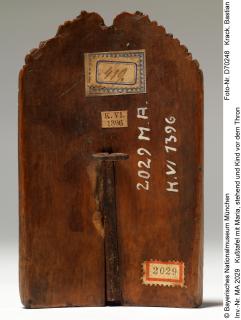 Pax, 1 register, 1 ogee arch across (baiser de paix) (Back)