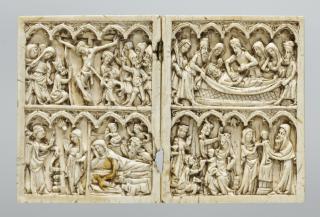 Diptych, 2 registers, 5 arches across (frise d'arcatures) (Front)