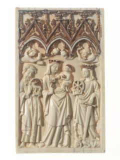 Panel (probably a writing tablet), 1 register, 3 arches across (plaquette; frise d'arcatures; tablette à écrire) (Front)