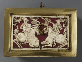 Casket (coffret), with openwork panels (plaques ajourées) (Lid)