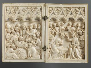 Diptych, 1 register, 4 arches across (plaquettes; frise d'arcatures) (Front)