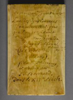Wing, left (part of a diptych), 2 registers, with quatrefoils (quatre-feuilles) (Back)