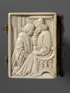 Panels, 1 register; used as part of the binding of a book (Back cover)