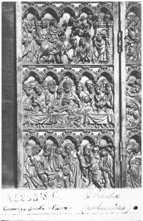 Diptych, 3 registers, 5 arches across (frise d'arcatures) (Front, detail)
