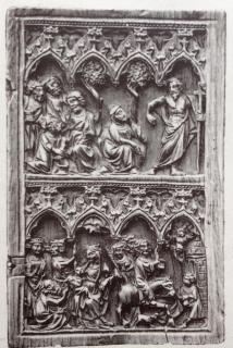 Wing, right (fragment of a diptych), 2 registers, 4 arches across (frise d'arcatures) (Front)