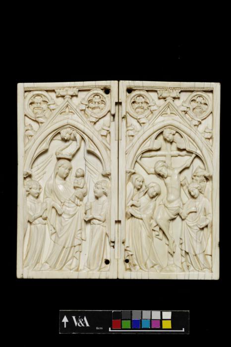 Diptych, 1 register, 1 arch across (plaquette) (Front)