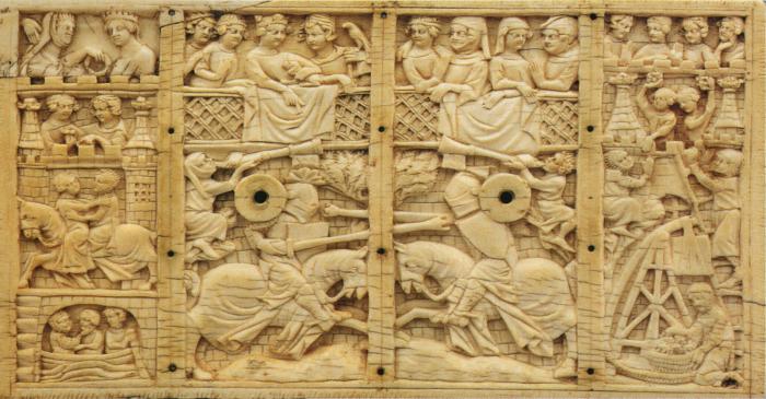 Lid (fragment of a casket), 1 register (coffret) (Front)