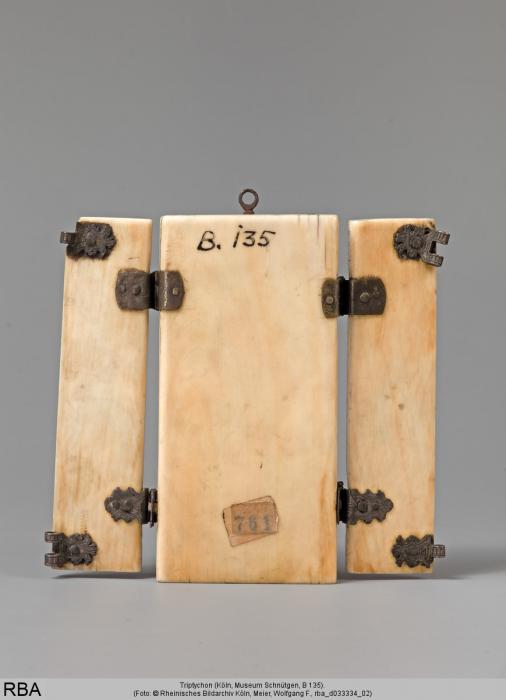 Triptych, 2 registers, with trefoils arches (Side)