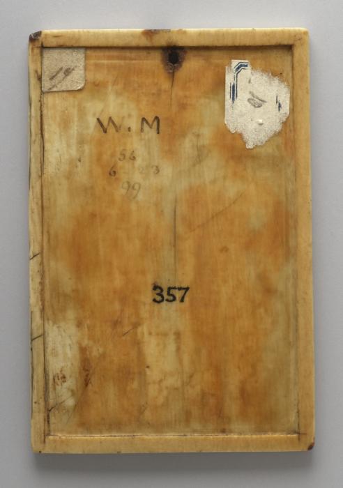 Writing tablet, 1 register, 2 arches across (plaquette, frise d'arcatures; tablette à écrire) (Back)