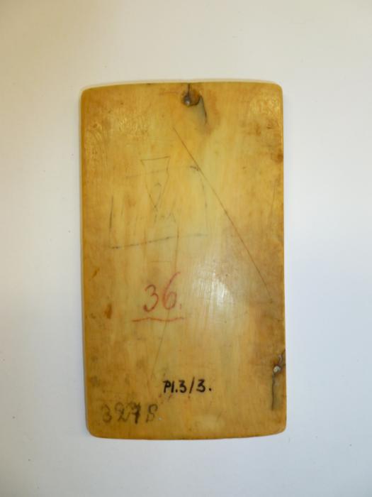 Wing, right (fragment of a diptych), 2 registers, 4 arches across (frise d'arcatures) (Back)