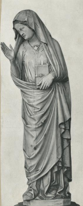 Statuette (part of a group); also known as Garnier Virgin (Vierge Garnier) (Front)
