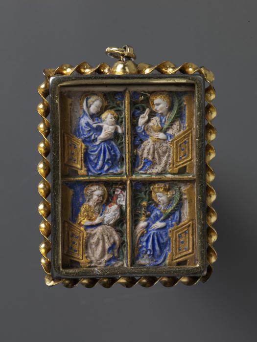 Double-sided openwork pendant, 2 registers (plaquette ajourée) (Side 1)