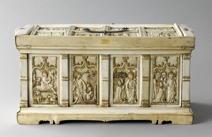 Casket, ogee arches (coffret; box; boite) (Body, back)