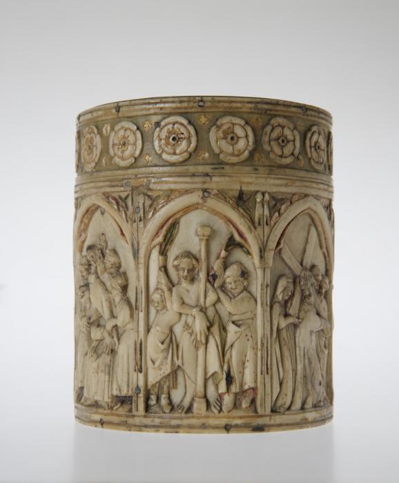 Cylindrical pyxis or reliquary (pyxide; frise d'arcatures) (Side)