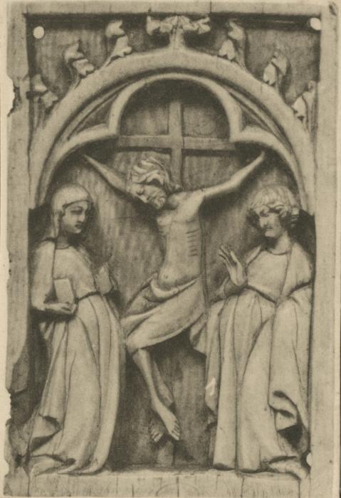 Wing, right (fragment of a diptych), 1 register, 1 arch across (plaquette) (Front)