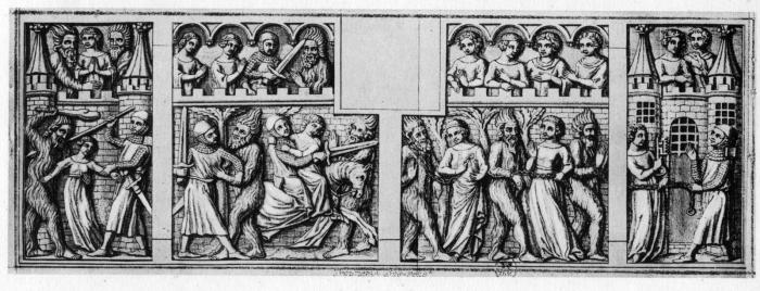 Panel (front panel; fragment of a casket; coffret); known as the 'Coffret de l'Académie' (Body, front)
