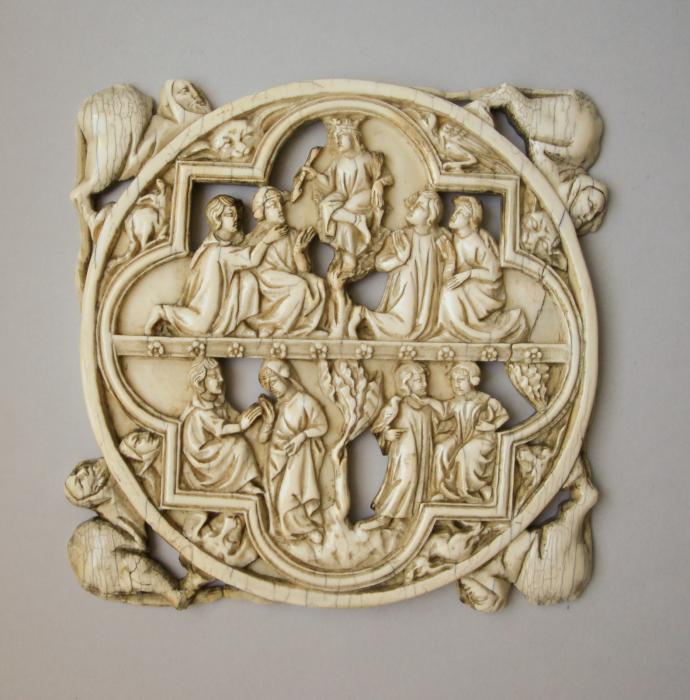 Openwork medallion, frame of 4 lobes (médaillon ajouré) (Front)