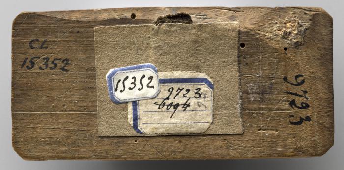 Panel (fragment of a box), 1 register (Back)