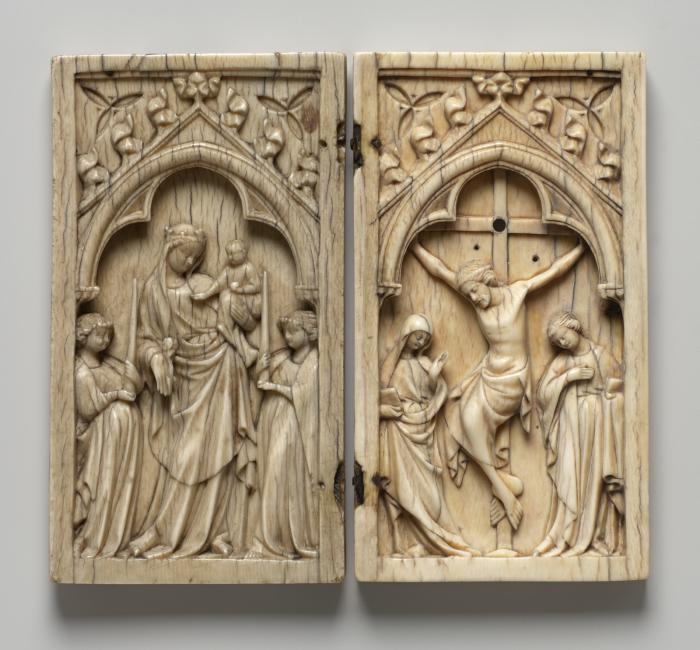 Diptych, 1 register, 1 arch across (plaquette) (Front)