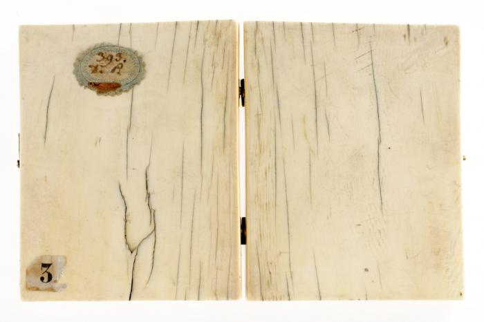 Diptych, 1 register, 3 arches across (frise d'arcatures; plaquettes) (Back)