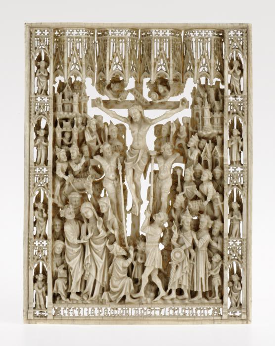 Openwork panel (possibly part of a diptych; plaque ajourée; frise d'arcatures) (Front)