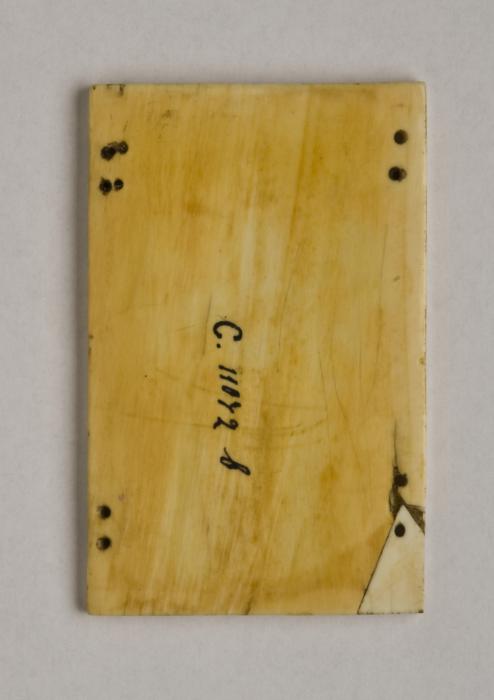Wing, left (fragment of a diptych), 1 register, 3 arches across (plaquette; frise d'arcatures) (Back)