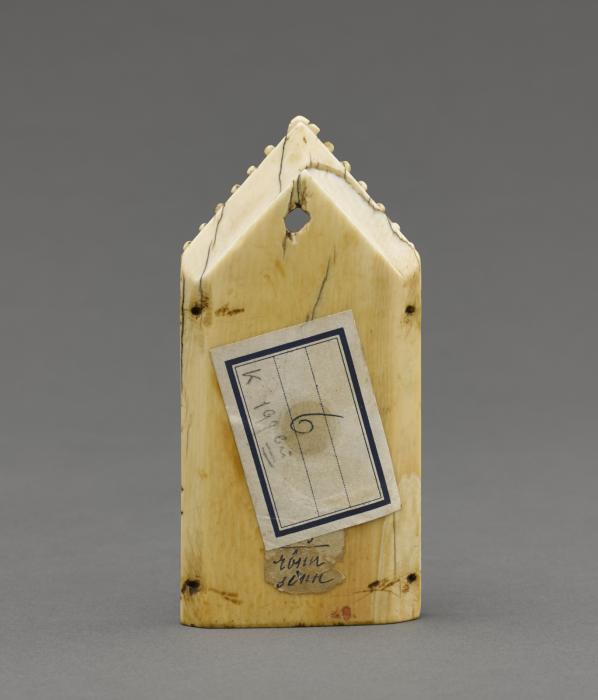 Gabled panel (fragment of a triptych), 1 register, 1 arch across (Back)