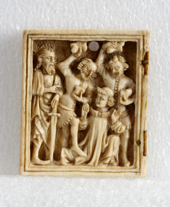 Wing, left (fragment of a diptych), 1 register (plaquette) (Front)