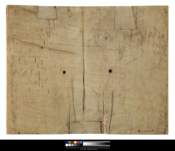 Panel (fragment of a casket; lid), 1 register, 9 arches across (frise d'arcatures; coffret) (Back)