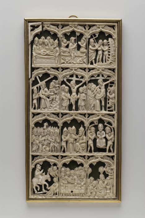 Openwork panel (plaque ajourée), 4 registers, 3 ogee arches across (frise d'arcatures) (Front)