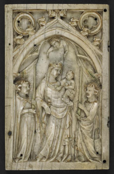 Diptych, 1 register, 1 arch across (plaquettes) (Wing, left)