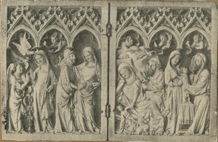 Diptych, 1 register, 3 arches across (plaquettes; frise d'arcatures) (Front)