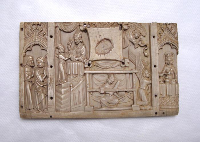 Panels (2)(fragments of a casket; front and end), with arches (coffret; frise d'arcatures) (Front)